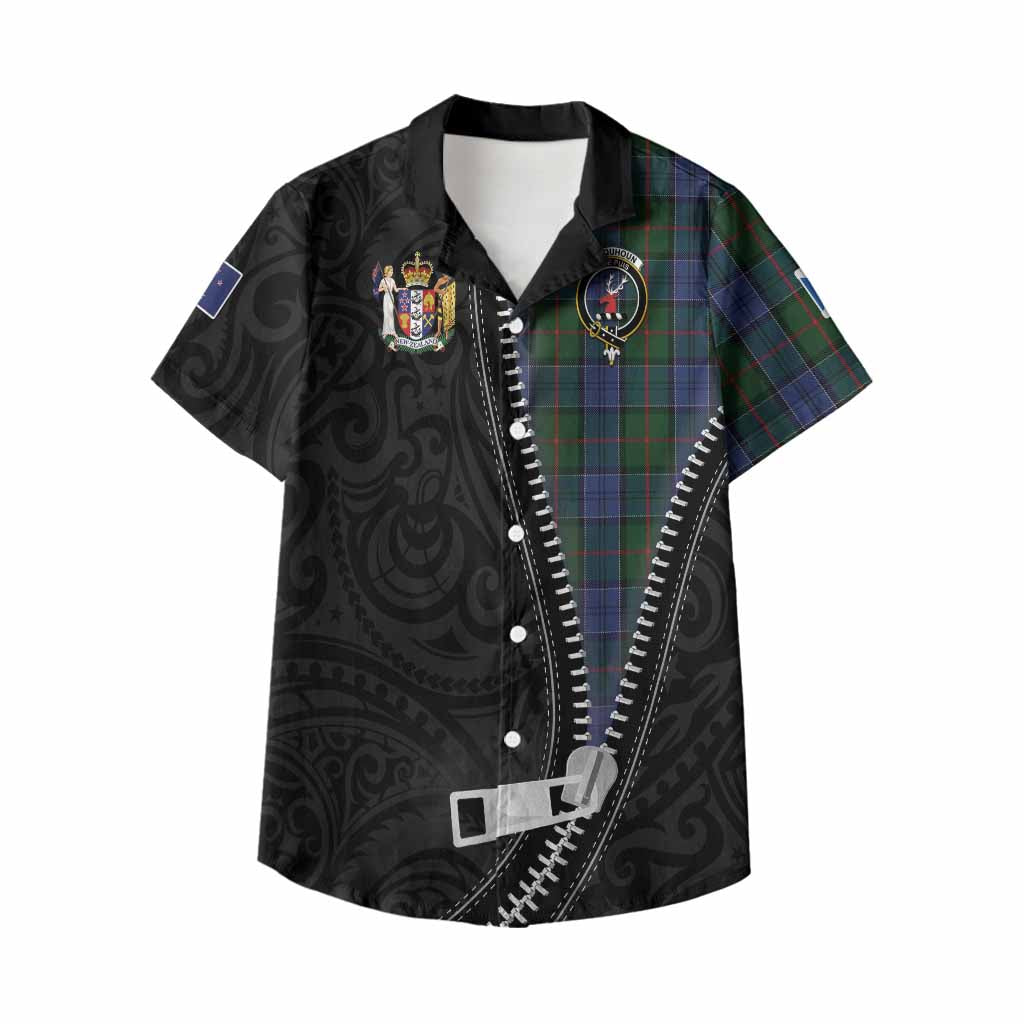 Colquhoun Tartan Kid Hawaiian Shirt New Zealand Pattern Unique Zipper Stylized