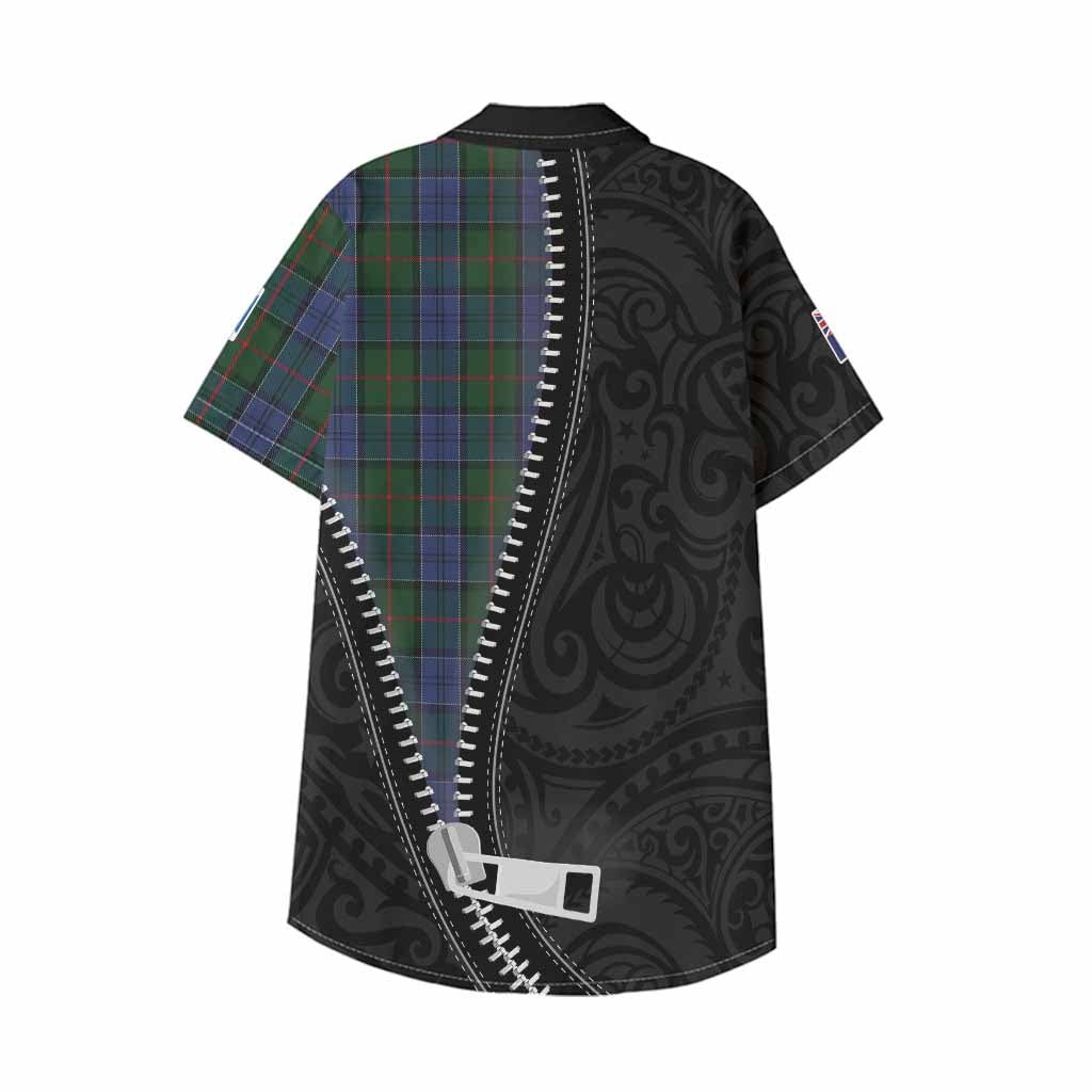 Colquhoun Tartan Kid Hawaiian Shirt New Zealand Pattern Unique Zipper Stylized