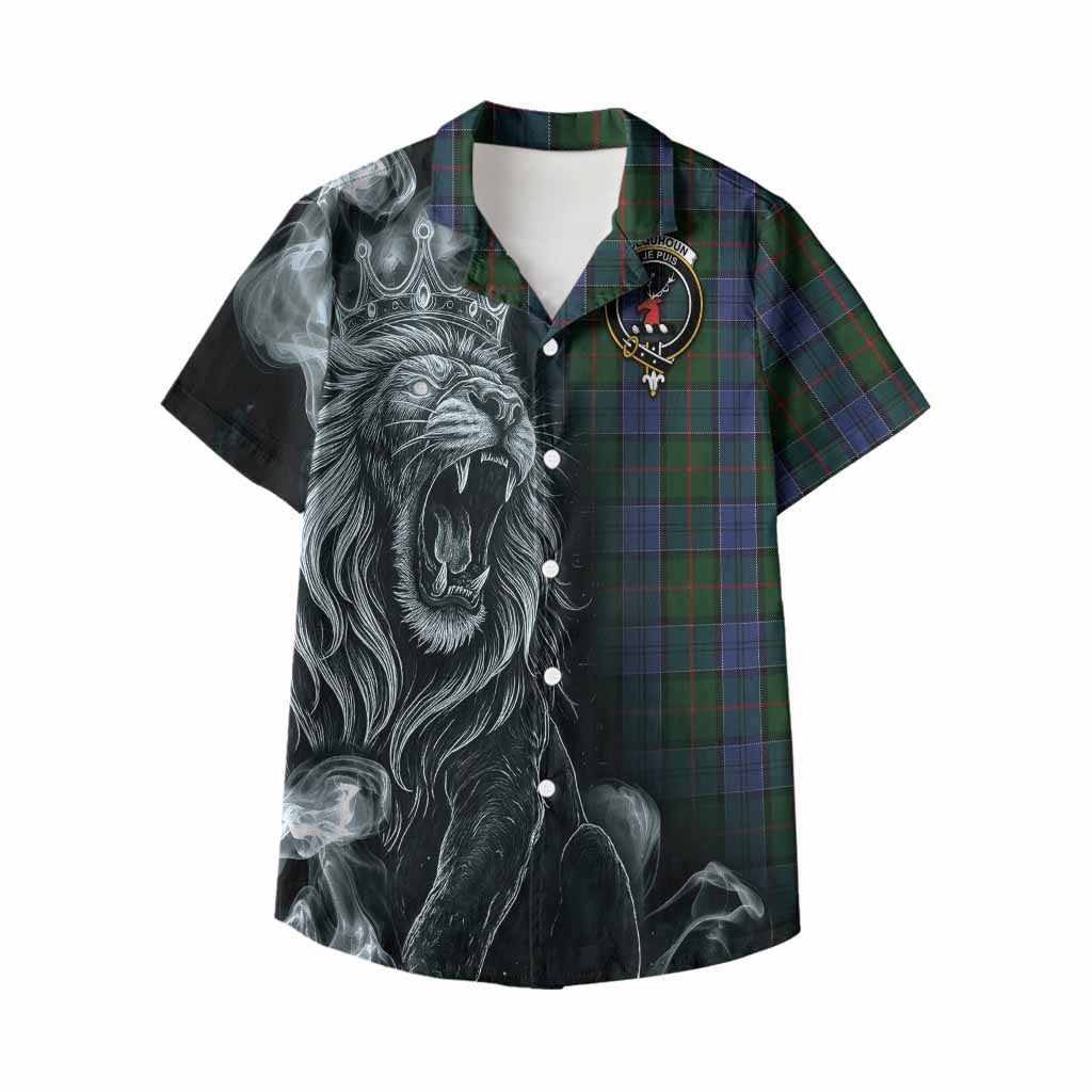 Colquhoun Tartan Kid Hawaiian Shirt Roaring Lion Heritage