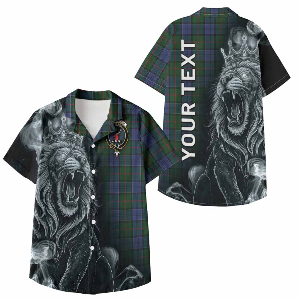 Colquhoun Tartan Kid Hawaiian Shirt Roaring Lion Heritage