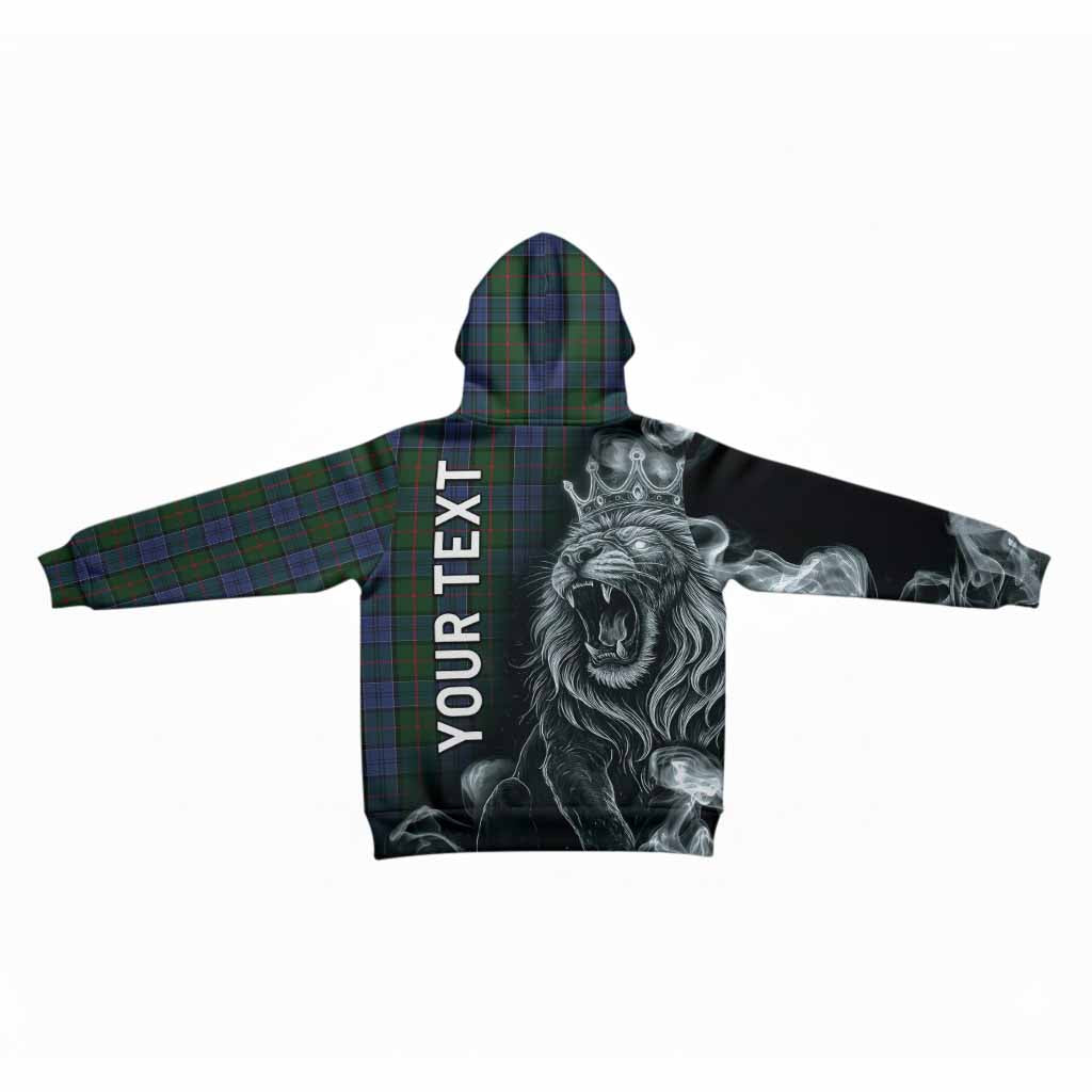 Colquhoun Tartan Kid Hoodie Roaring Lion Heritage