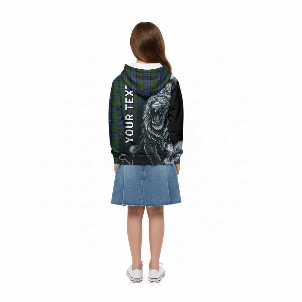 Colquhoun Tartan Kid Hoodie Roaring Lion Heritage