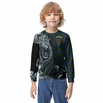 Colquhoun Tartan Kid Knitted Sweatshirt Roaring Lion Heritage