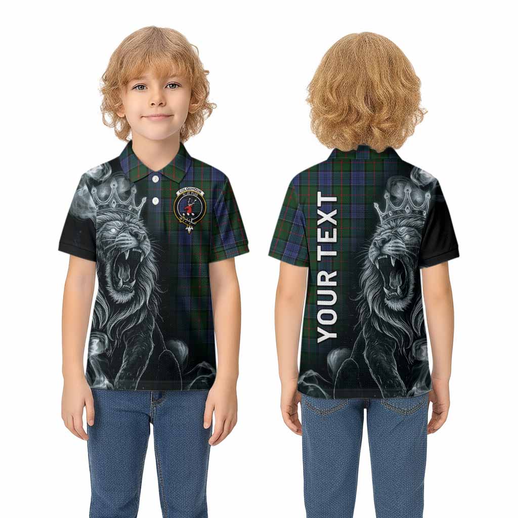 Colquhoun Tartan Kid Polo Shirt Roaring Lion Heritage
