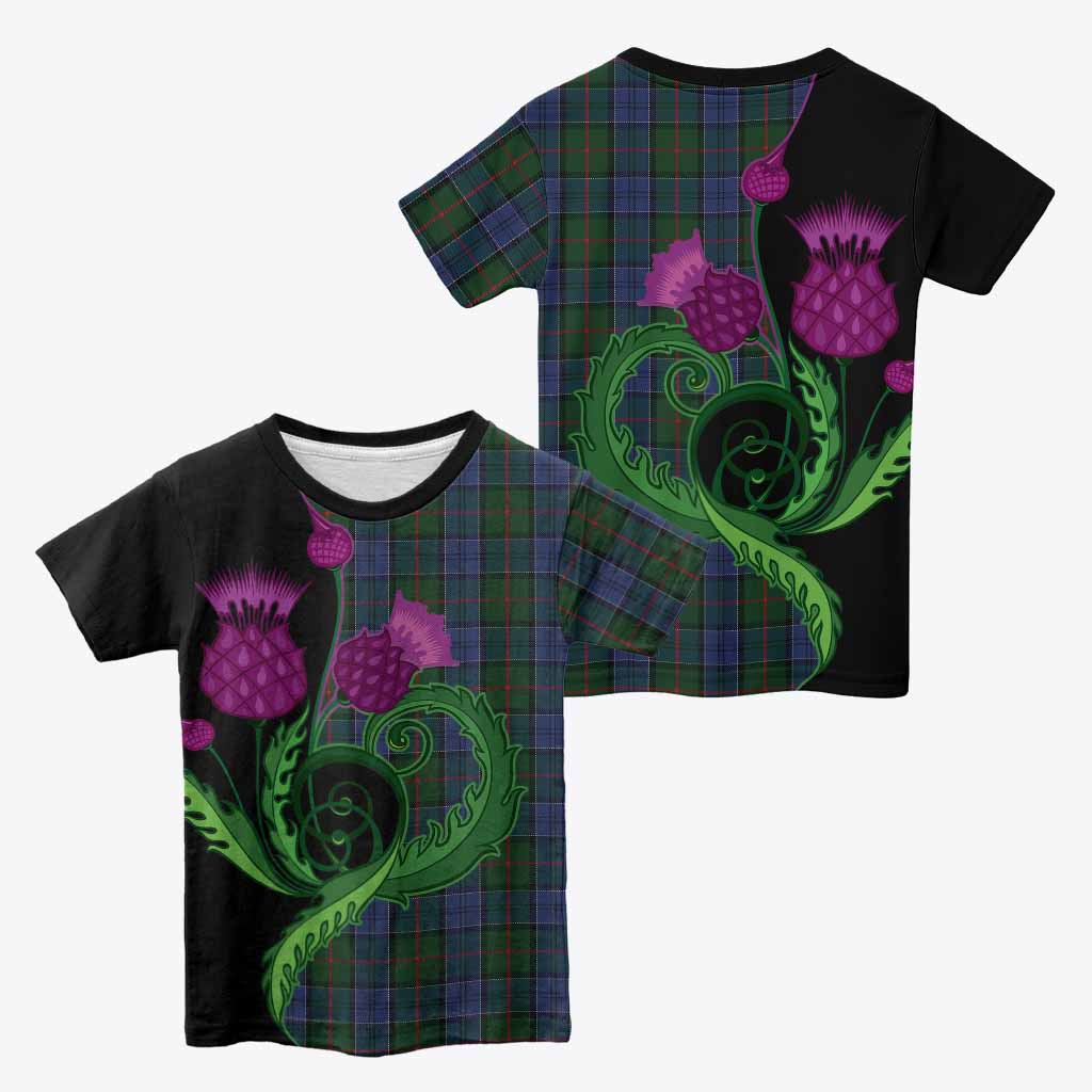 Colquhoun Tartan Kid T-shirt Traditional Scottish Thistle
