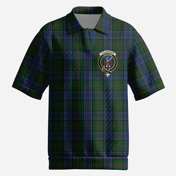 Colquhoun Tartan Men’s Polo Sweater Top with Family Crest