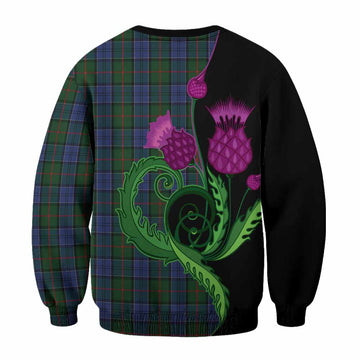 Colquhoun Tartan Sweatshirt Traditional Scottish Thistle