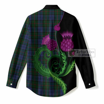Colquhoun Tartan Women Casual Shirt Traditional Scottish Thistle