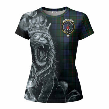 Colquhoun Tartan Women T shirt Roaring Lion Heritage