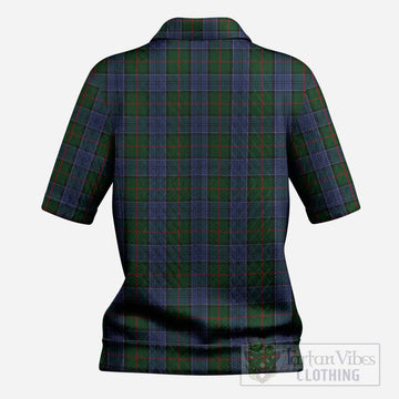 Colquhoun Tartan Women’s Polo Sweater Top with Family Crest