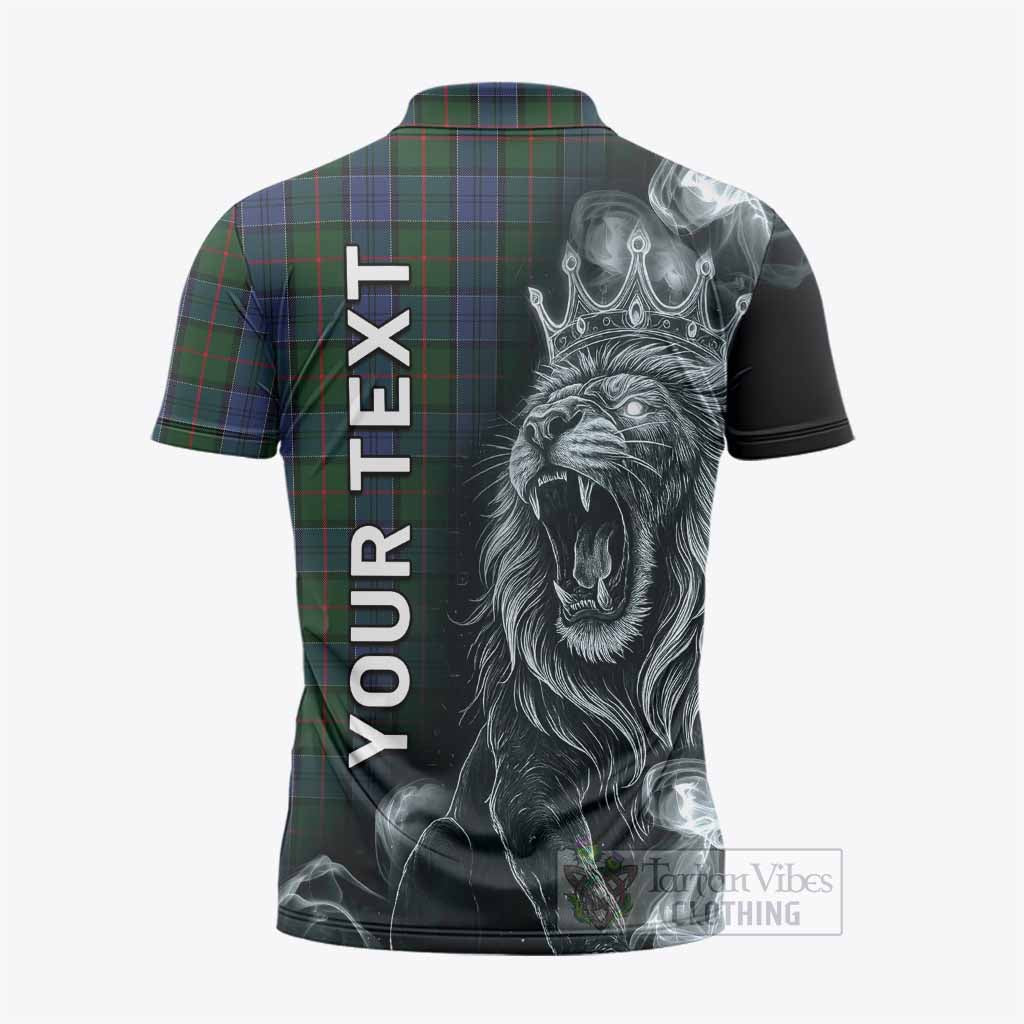 Colquhoun Tartan Zipper Polo Shirt Roaring Lion Heritage