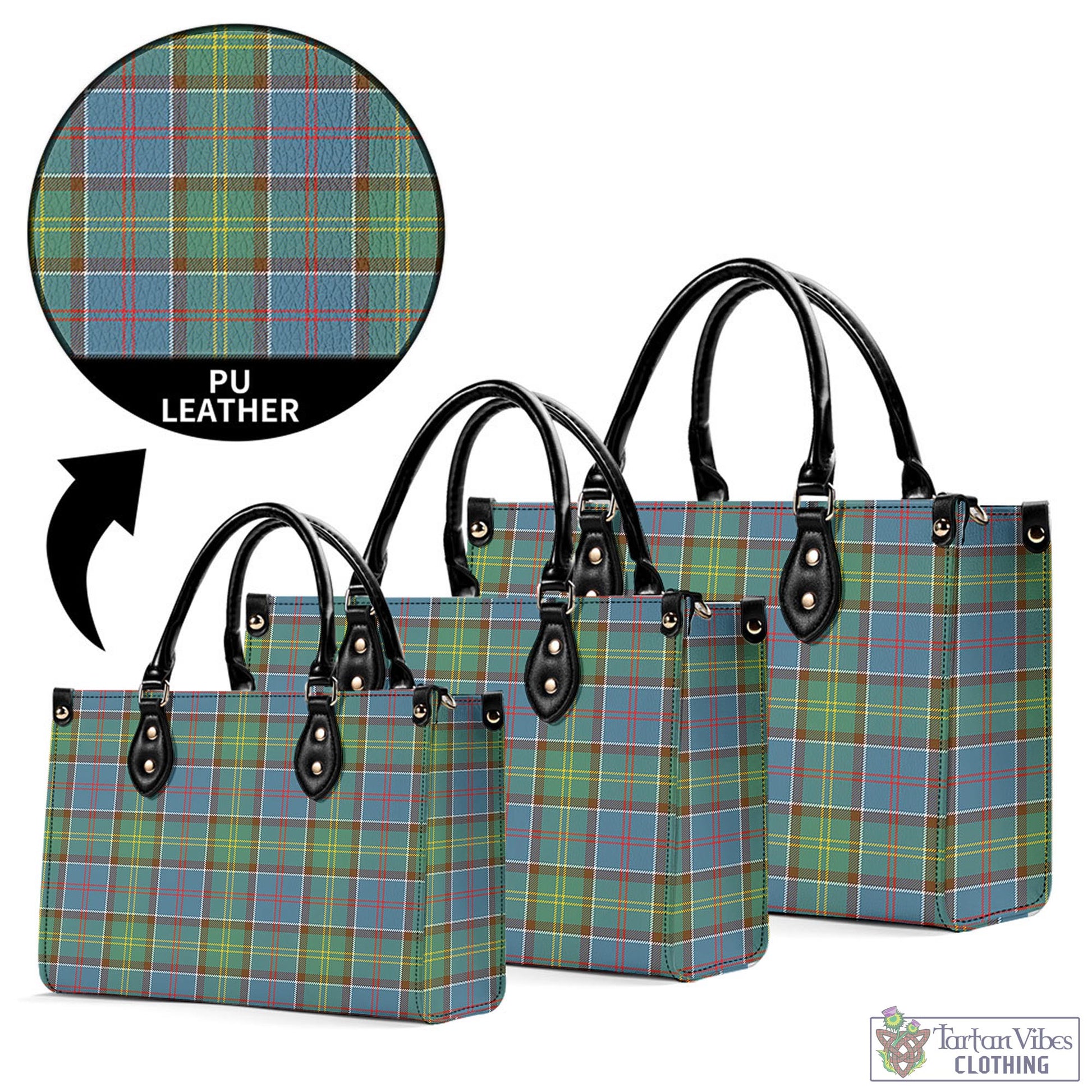 Tartan Vibes Clothing Colville Tartan Luxury Leather Handbags