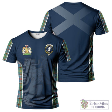 Colville Tartan T-Shirt with Family Crest and Lion Rampant Vibes Sport Style