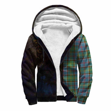 Colville Tartan Family Crest Sherpa Hoodie Alba Gu Brath Be Brave Lion Ancient Style