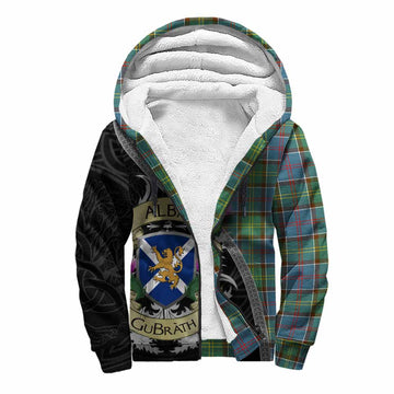 Colville Tartan Family Crest Sherpa Hoodie Lion Rampant Royal Thistle Shield Celtic Inspired
