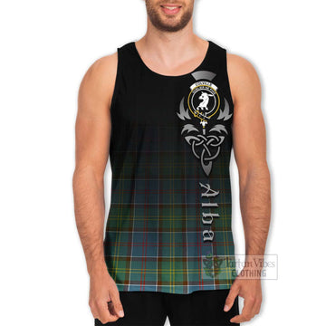 Tartan Vibes Clothing Colville Tartan Men's Tank Top Featuring Alba Gu Brath Family Crest Celtic Inspired