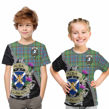 Colville Tartan Family Crest Kid T-Shirt Lion Rampant Royal Thistle Shield Celtic Inspired
