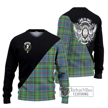 Colville Tartan Knitted Sweater with Family Crest and Military Logo Style Unisex - Tartanvibesclothing Shop