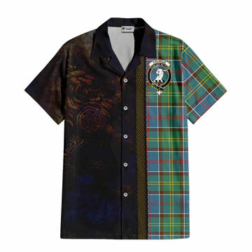 Colville Tartan Family Crest Hawaiian Shirt Alba Gu Brath Be Brave Lion Ancient Style