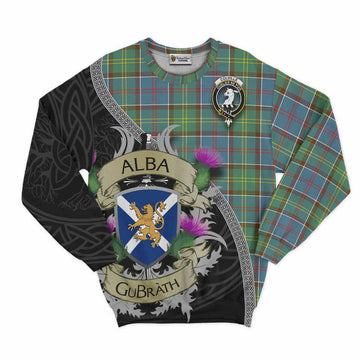Colville Tartan Family Crest Sweatshirt Lion Rampant Royal Thistle Shield Celtic Inspired