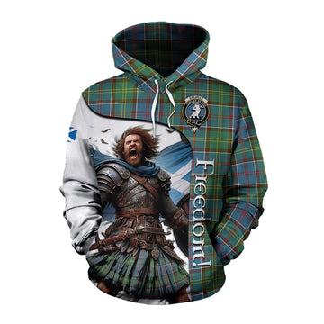 Colville Crest Tartan Cotton Hoodie Inspired by the Freedom of Scottish Warrior