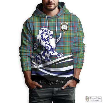 Colville Tartan Hoodie with Alba Gu Brath Regal Lion Emblem