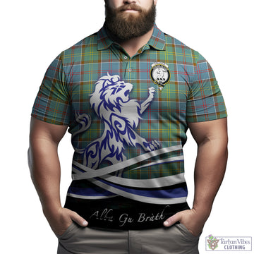 Colville Tartan Polo Shirt with Alba Gu Brath Regal Lion Emblem