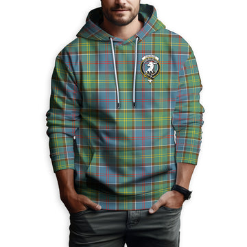 Colville Tartan Hoodie with Family Crest