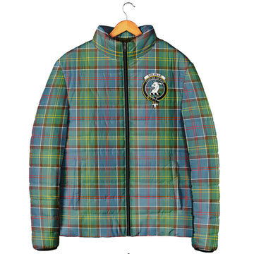 Colville Tartan Padded Jacket with Family Crest