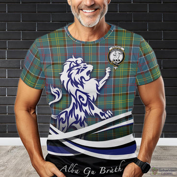 Colville Tartan T-Shirt with Alba Gu Brath Regal Lion Emblem
