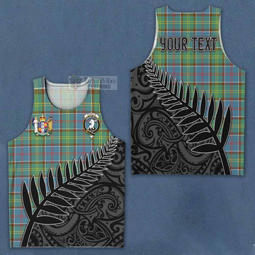 Tartan Vibes Clothing Colville Crest Tartan Men's Tank Top with New Zealand Silver Fern Half Style