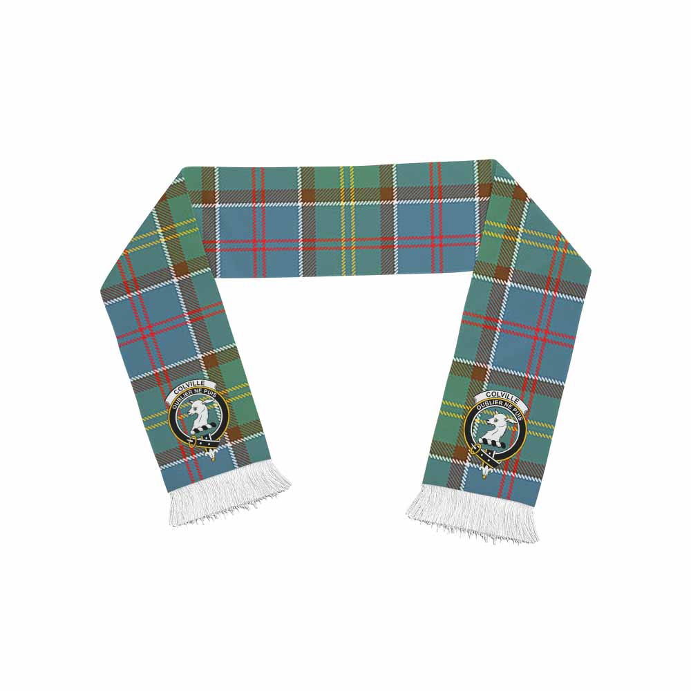 Tartan Vibes Clothing Colville Tartan Ruffneck Scarf with Family Crest