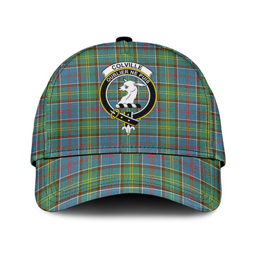 Colville Tartan Classic Cap with Family Crest
