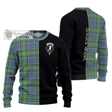 Colville Tartan Knitted Sweater with Family Crest and Half Of Me Style Unisex - Tartanvibesclothing Shop