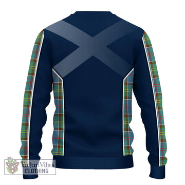 Colville Tartan Knitted Sweater with Family Crest and Lion Rampant Vibes Sport Style - Tartan Vibes Clothing