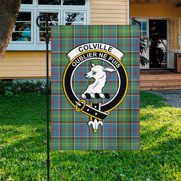 Colville Tartan Flag with Family Crest - Tartan Vibes Clothing