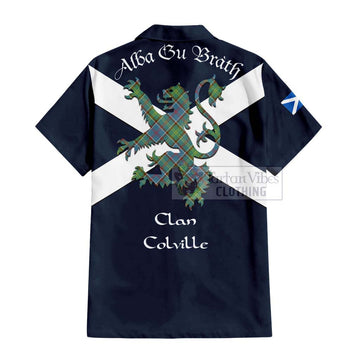 Colville Tartan Lion Rampant Hawaiian Shirt Proudly Display Your Heritage with Alba Gu Brath and Clan Name