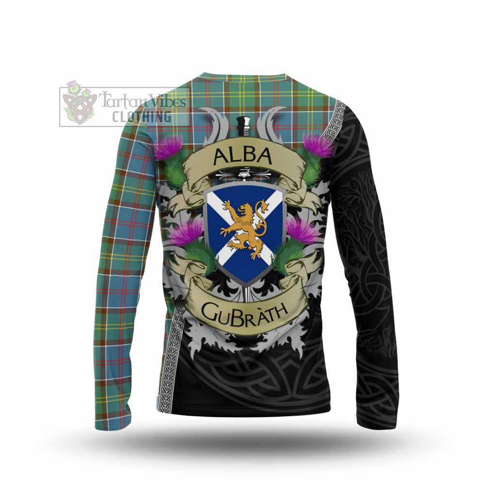 Tartan Vibes Clothing Colville Tartan Family Crest Long Sleeve T-Shirt Lion Rampant Royal Thistle Shield Celtic Inspired