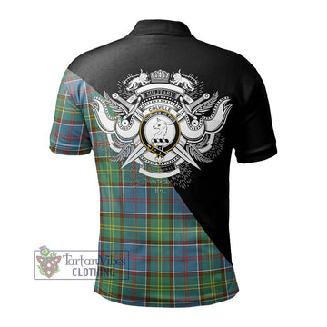Colville Tartan Polo Shirt with Family Crest and Military Logo Style - Tartan Vibes Clothing