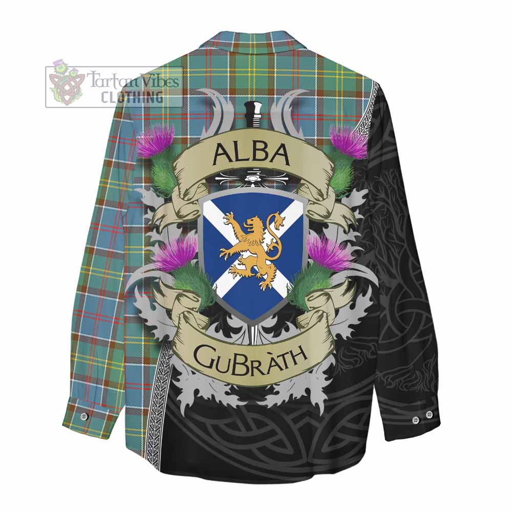 Tartan Vibes Clothing Colville Tartan Family Crest Women's Casual Shirt Lion Rampant Royal Thistle Shield Celtic Inspired