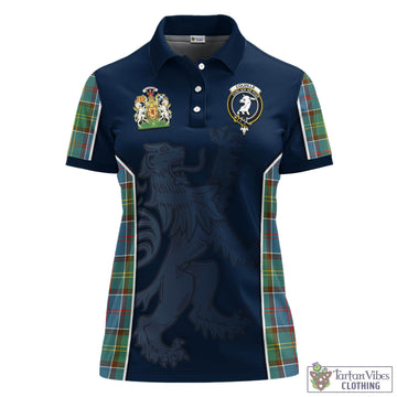 Colville Tartan Women's Polo Shirt with Family Crest and Lion Rampant Vibes Sport Style
