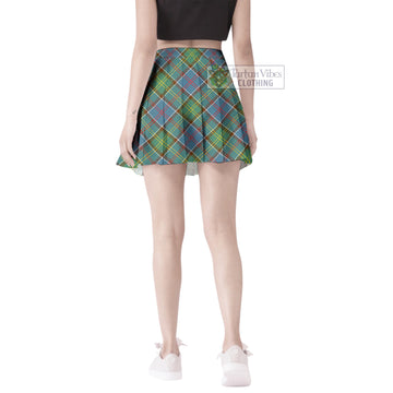 Colville Tartan Women's Plated Mini Skirt Cross Style