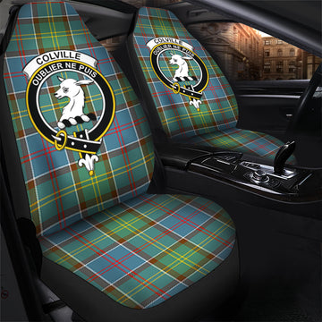 Colville Tartan Car Seat Cover with Family Crest - Tartanvibesclothing