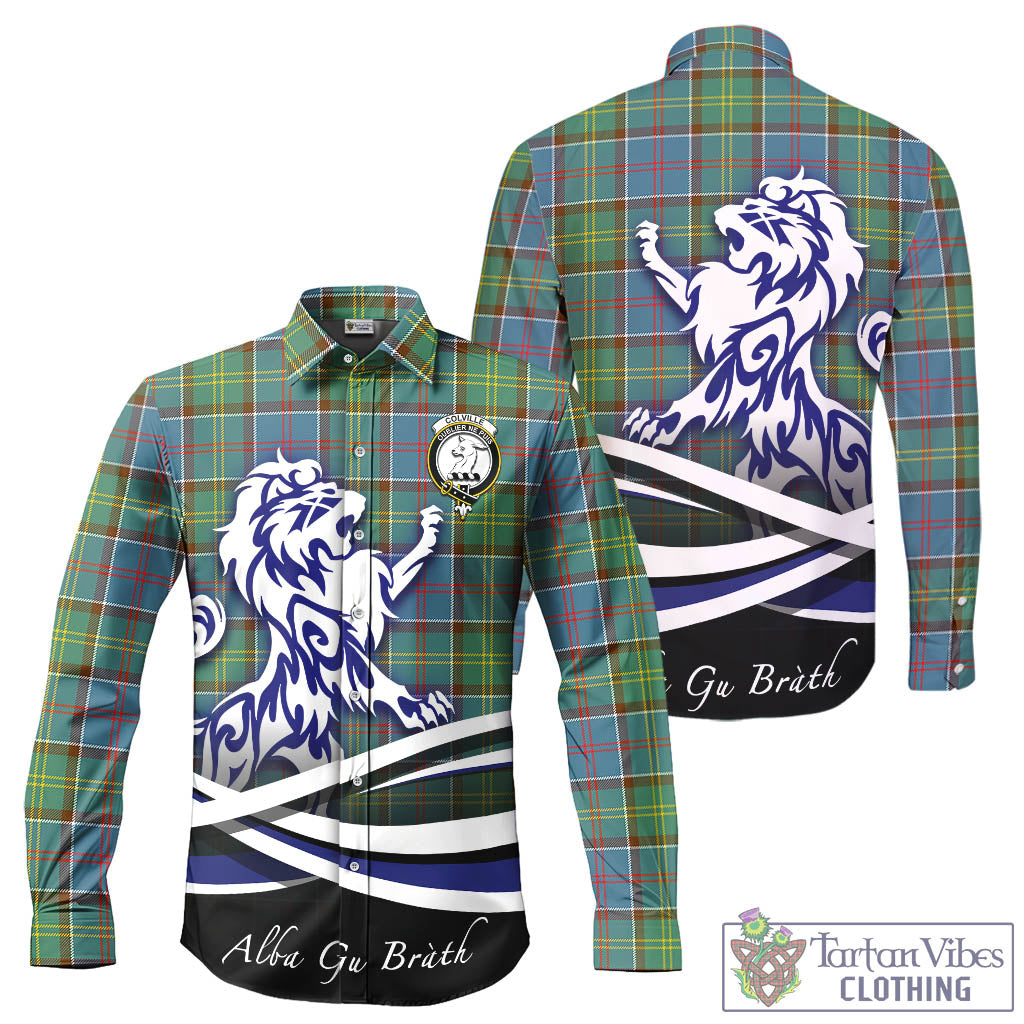 colville-tartan-long-sleeve-button-up-shirt-with-alba-gu-brath-regal-lion-emblem