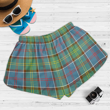 Colville Tartan Womens Shorts with Family Crest