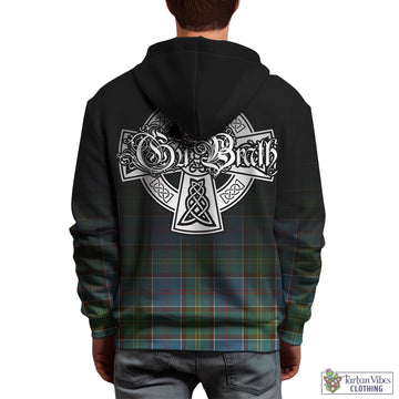 Colville Tartan Hoodie Featuring Alba Gu Brath Family Crest Celtic Inspired