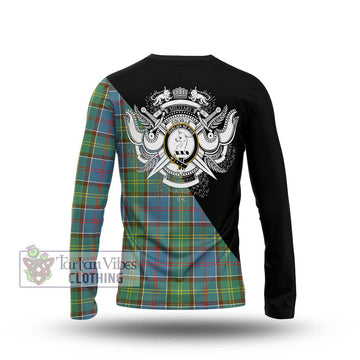 Colville Tartan Long Sleeve T-Shirt with Family Crest and Military Logo Style - Tartanvibesclothing Shop