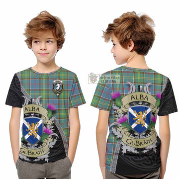 Colville Tartan Family Crest Kid T-Shirt Lion Rampant Royal Thistle Shield Celtic Inspired