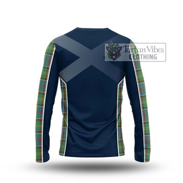 Colville Tartan Long Sleeve T-Shirt with Family Crest and Lion Rampant Vibes Sport Style - Tartan Vibes Clothing