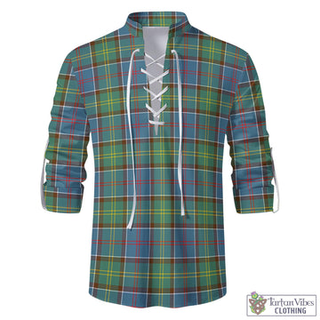 Tartan Vibes Clothing Colville Tartan Men's Scottish Traditional Jacobite Ghillie Kilt Shirt